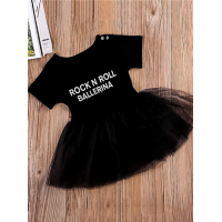 Дитячий чорний бодік з фатіновой спідницею rock n roll ballerina
